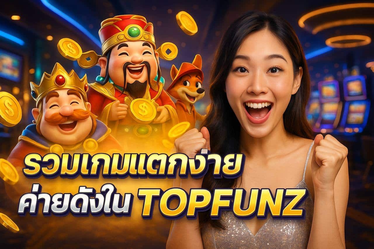 รวมเกมแตกง่ายค่ายดังใน TOPFUNZ
